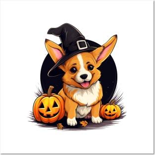 Halloween Pembroke Welsh Corgi Dog #3 Posters and Art